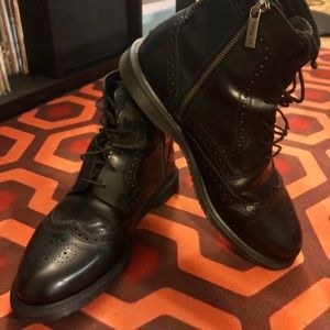 Doc Martens Delphine black brogue boots
